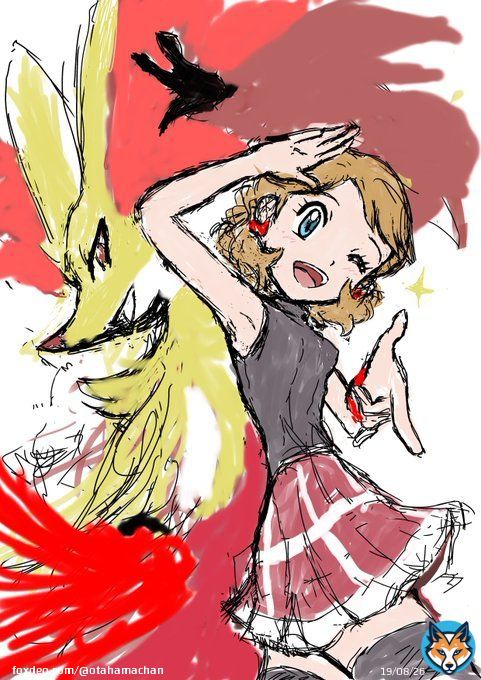 ポケモン界のスーパーアイドル(10歳)は隠し子もいないはず、ですがファーストキッスは経験済み\u203c\ufe0f︎どうかご了承下さいまして共にセレナの幸せをお祈り頂けますよう いやぁ『推しの子』第一話壮絶すぎてラフ画で失礼!鬼滅もあり今期豊作の予感の中  本日はアニポケリコロイ編スタート\u203c\ufe0f︎ #アニポケ