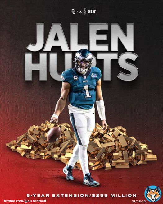 Bag talk  Congrats Jalen!   @JalenHurts | #OUDNA