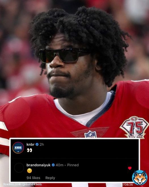 #49ers Brandon Aiyuk reacts to a Lamar Jackson 49ers jersey swap from @KNBR on IG