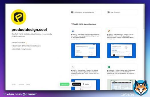 #TheGoodStuff    13 new and valuable additions to Product Design Resources  What's in this week:  \u2724 AI (1) \u2724 BRANDING (1) \u2724 CODING (1) \u2724 FIGMA (2) \u2724 FONTS (2) \u2724 LEARNING (1) \u2724 REMOTE JOBS (3) \u2724 UI (1) \u2724 NO\u2724 NOTION (1)    Fresh resources