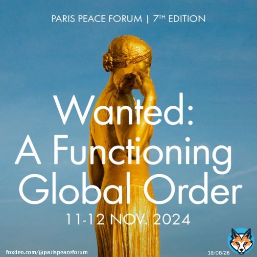 This November, key leaders & actors of peace come together to discuss solutions to global issues.  In a world marked by global instability, North-South mistrust and new transnational challenges, it has never been more urgent to create 'A Functionning Global Order'.  #PPF2024Find out moreFrom parispeaceforum.org