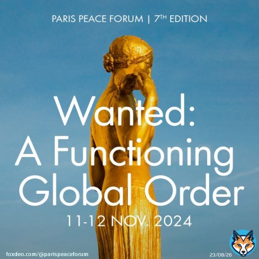 This November, key leaders & actors of peace come together to discuss solutions to global issues.  In a world marked by global instability, North-South mistrust and new transnational challenges, it has never been more urgent to create 'A Functionning Global Order'.  #PPF2024Find out moreFrom parispeaceforum.org