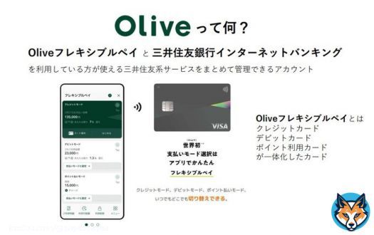 全人類を悩ませる三井住友グループの新サービス『Olive』をザックリまとめてみた。とりあえずOlive一般カードと銀行口座を作れば給与受取で毎月200Pもしくは残高1万円以上で毎月100Pが貰えて、コンビニ・マック・ファミレスが必ず6%還元以上になる(NISAや積立投信をすればさらに還元UP)ということだ。