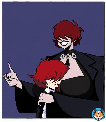 Bloody Mary (@DeputyRustArt) & Cheryl (@BaronMortuorum)  Two redheads with hidden eyes