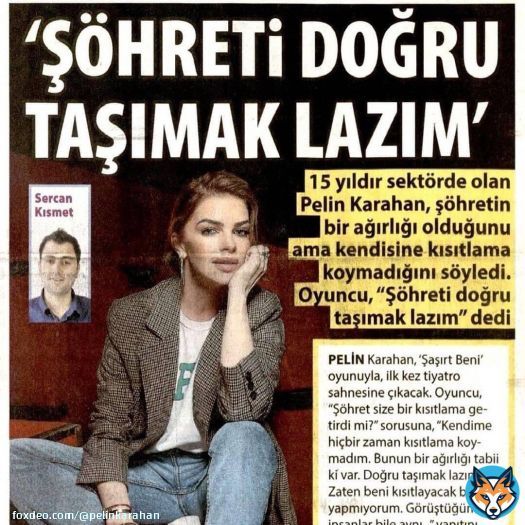 QuoteTekin Deniz@TekinDeniz_·Apr 22, 2022Replying to @TekinDeniz_#PelinKarahan da gencecik, pırıl pırıl bir oyuncuymuş. İlk defa seyrettim-ki zaten ilk tiyatro oyunuymuş. Hiç teklemedi, şaşırmadı, oyunu çok güzel götürdü. Enerjisi ve sanatına verdiğiemek büyük bir aydınlık yaratıyordu. Umarım tiyatro salonlarından kopmaz, böyle devam eder.