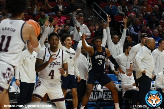 Dancing into the final 4 minutes  @andrewfunk11 still with 24 points, @JalenPickett7 has 19 points, 8 assists & 5 boards  3:59 2nd | 69-48 Penn State  #WeAre | #MarchMadness