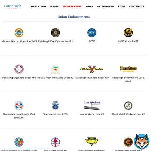 @ConorLambPA has received many union endorsements. The unions know they can count on Conor to work for and support workers' rights!  #ConorLamb #PASen