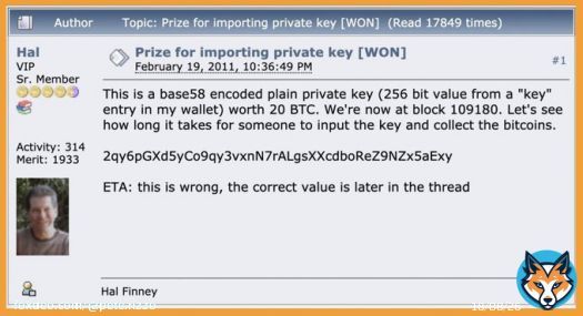 Hal Finney giving away #Bitcoin at $0.90, 12 years ago. Legend