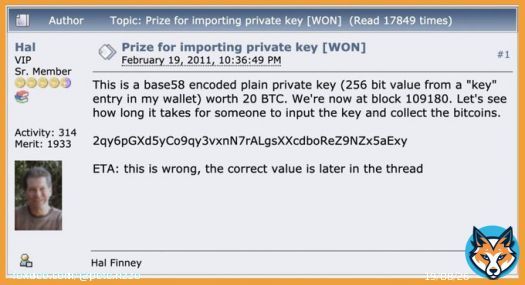 Hal Finney giving away #Bitcoin at $0.90, 12 years ago. Legend