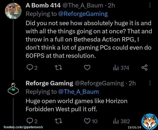 Reforge Gaming just compared Starfield to Horizon Forbidden West