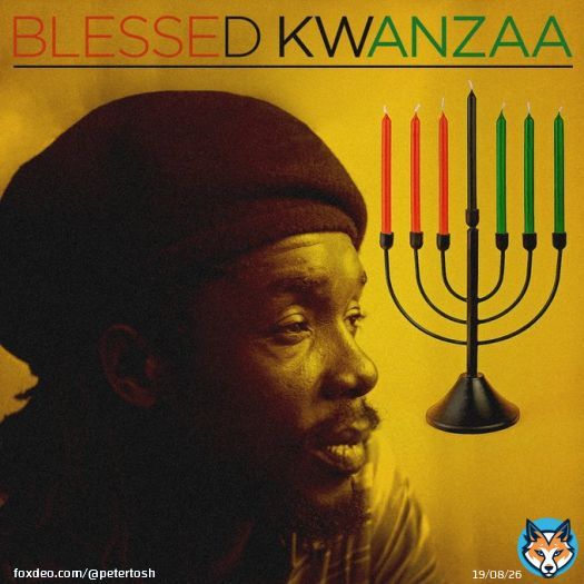 Wishing you all a Blessed Kwanzaa celebration. May this week help you to reflect on the seven principles of Kwanzaa: unity, self-determination, collective work and responsibility, cooperative economics, creativity, and faith.   Photo Courtesy of Getty Images.  #PeterTosh #Tosh