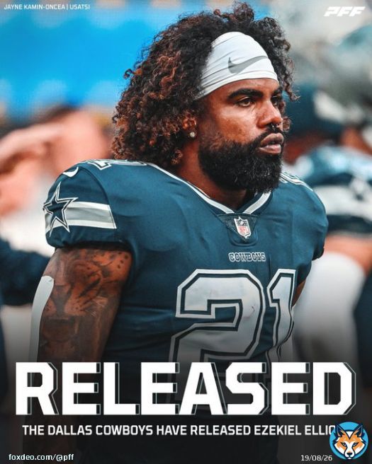 The Cowboys have officially released Ezekiel Elliott