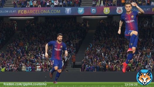 Yes, @LuisSuarez9! I look forward to celebrating many #FCB goals together like we are here in @officialpes. #PES2018