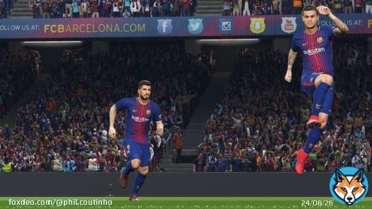Yes, @LuisSuarez9! I look forward to celebrating many #FCB goals together like we are here in @officialpes. #PES2018