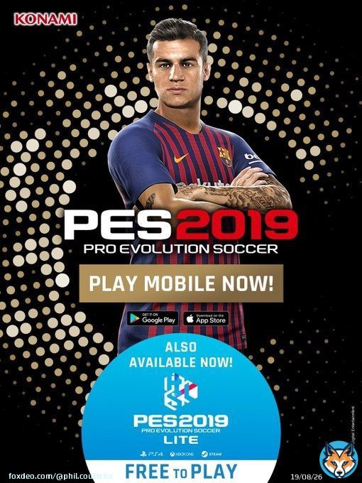 And experience the beautiful game on the go in stunning detail. #PES2109Mobile is out now! Also, play #PES2019 on consoles for free with #PES2019LITE. On mobile and console, #FeelThePowerOfFootball. PES 2019 Mobile:  PES 2019 Lite:
