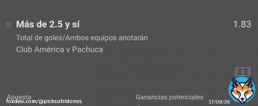 #FreePick #AmericaPachuca La verdad la apuesta me gusta mucho, quien me sigue?