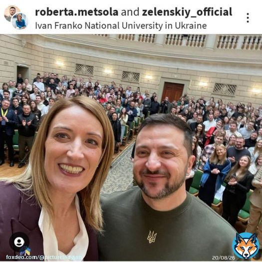 President Zelenskyy and Roberta Metsola, President of the European Parliament, spoke to students in Lviv and took questions.   President's Instagram