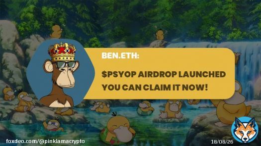 The $PSYOP airdrop is now LIVE.  A $100,000 prize pool was announced, don't miss out:     $PEPE $SMUDGE #MongArmy #NFTHunters #Bitcoin #BNB #Metamask  $ETH $LDO #LIDO $MONG $DONS $PLSX #Pulsechain #memecoins $ARB #PEPEARMY $KING $LADYS $BEN $PSYOP