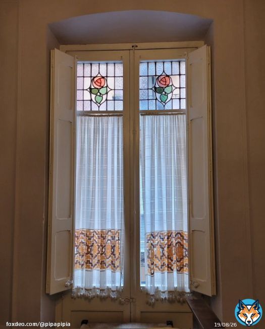 Doors of a modernist house. The Masonic house. Girona Catalonia