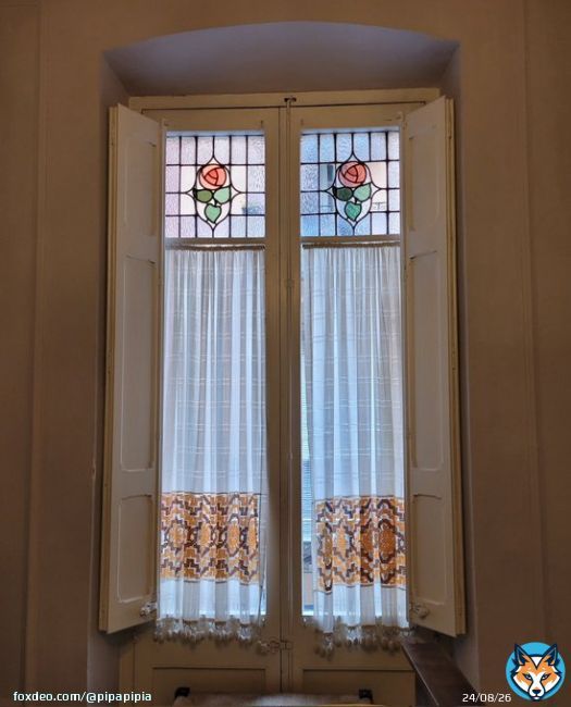 Doors of a modernist house. The Masonic house. Girona Catalonia
