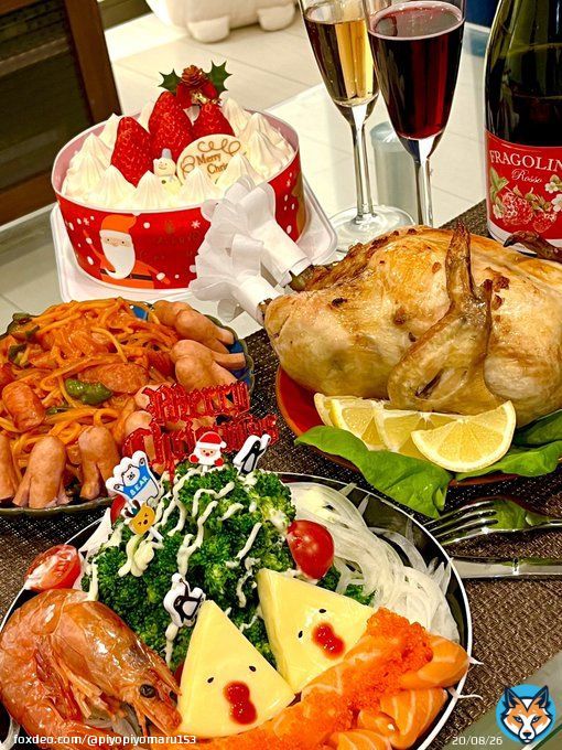 まるごとローストチキン焼いた！ クリスマス・イヴかんぱい  #Twitter晩酌部