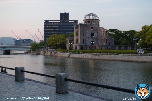 一昨日の原爆ドーム  左側に見えます、サッカースタジアム建設中ですね  #HiroshimaPeaceMemorial  #原爆ドーム #atomicbombdome #G7Hiroshima
