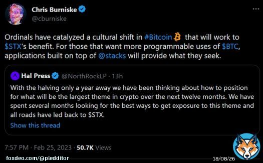 Stacks is a sovereign blockchain that has nothing to do with bitcoin or bitcoin Ordinals.  These guys are scammers trying to sell you a false narrative to pump their shitcoin bags. Don't fall for it!