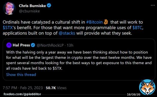 Stacks is a sovereign blockchain that has nothing to do with bitcoin or bitcoin Ordinals.  These guys are scammers trying to sell you a false narrative to pump their shitcoin bags. Don't fall for it!