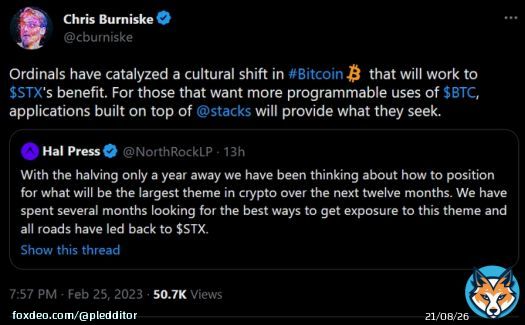 Stacks is a sovereign blockchain that has nothing to do with bitcoin or bitcoin Ordinals.  These guys are scammers trying to sell you a false narrative to pump their shitcoin bags. Don't fall for it!