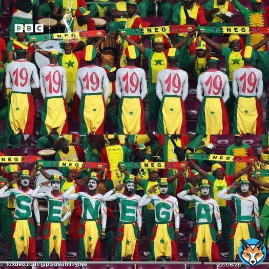 Standing ovation from Senegal fans honor No.19 Papa Bouba Diop on the 2-year anniversary of his passing    Ecuador vs Senegal KICK-OFF  : @BBCMOTD