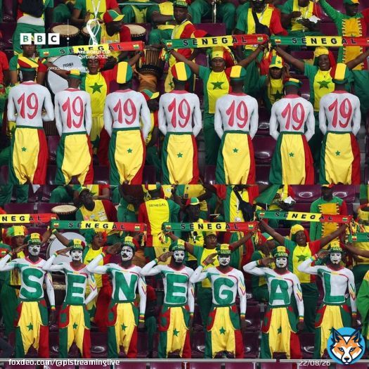 Standing ovation from Senegal fans honor No.19 Papa Bouba Diop on the 2-year anniversary of his passing    Ecuador vs Senegal KICK-OFF  : @BBCMOTD