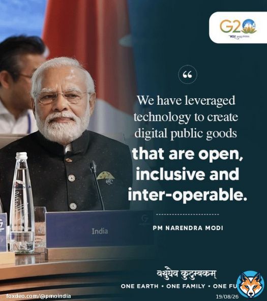 Leveraging technology for citizen welfare. #G20India