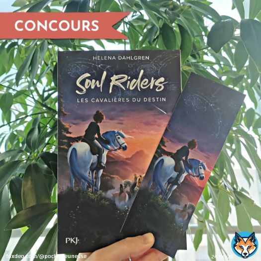 #CONCOURS &Agrave; l'occasion de la parution du T1 de la s&eacute;rie Soul Riders, tentez de remporter le roman ainsi qu'un marque-pages ! Pour participer : - suivez @pocket_jeunesse - RT ce tweet R&eacute;sultats : 10/03/23. - Concours ouvert &agravave; la France m&eacute;tropolitaine, Belgique et Suisse -