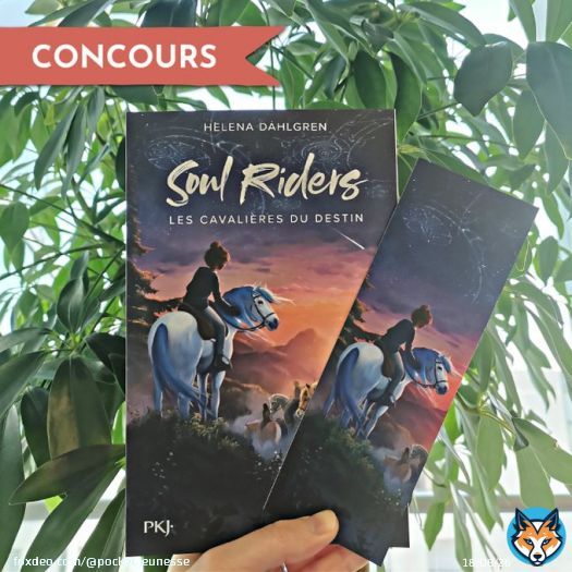 #CONCOURS &Agrave; l'occasion de la parution du T1 de la s&eacute;rie Soul Riders, tentez de remporter le roman ainsi qu'un marque-pages ! Pour participer : - suivez @pocket_jeunesse - RT ce tweet R&eacute;sultats : 10/03/23. - Concours ouvert &agravave; la France m&eacute;tropolitaine, Belgique et Suisse -