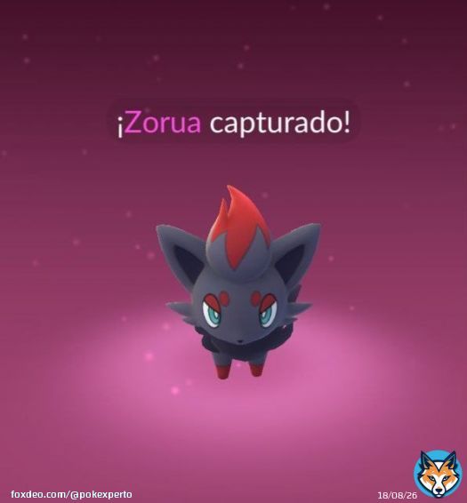 Niantic parece haber activado el encuentro con Zorua en Pok&eacute;mon GO desde hace unos minutos.