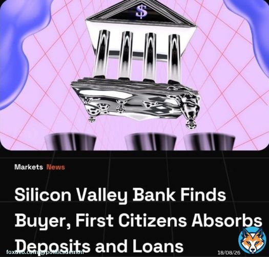 #SiliconValleyBank finds a savior in first citizens bank! Deposits and loans to be absorbed by new buyers  A critical moments for banking industry  #crypto