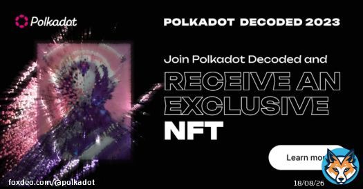Have you already registered for @PolkadotDecoded? This year, everyone attending the conference will receive a unique Polkadot Proof-Of-Attendance NFT!  Whether you're joining online or on-site - register now to secure your exclusive #PolkadotDecoded NFT