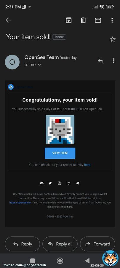 Another Poly Cat just got SOLD   Poly cat #18 got adopted by the amazing @majin_djn! You are the best.   Check his work! You are amazing    #NFTs #NFTCommunity #NFTs #NFTProject #NFTartist #NFTCommmunity #polygon #PolygonNFTs #opensea