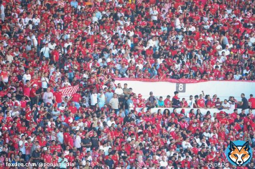 The fans are ready for the CAF Champions Final between Wydad v Al Ahly.  Over 45,000 fans (Sold Out).  #DestinationMorocco2025
