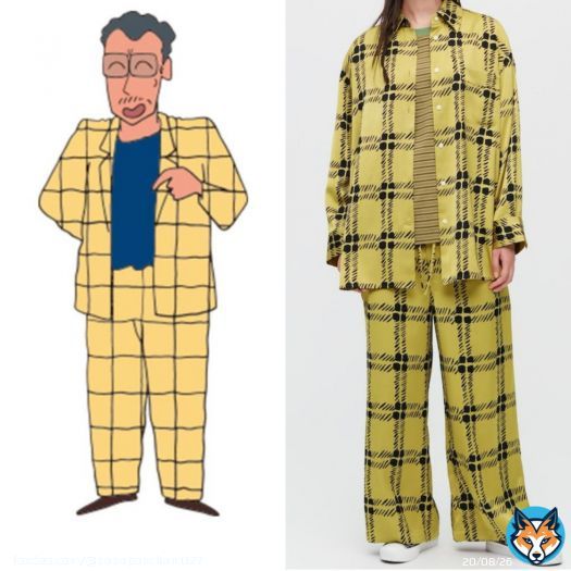 UNIQLO&times;MARNI  発売日ですね。  組長先生コーデがある。。 きっと行列だろうなぁ〜  #ユニクロ #マルニ #MARNI #組長先生 #クレヨンしんちゃん #UNIQLO