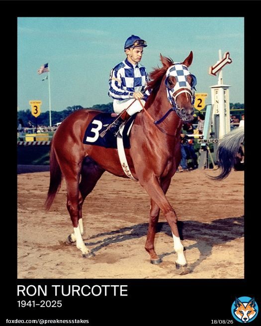 We mourn the loss of iconic Triple Crown winning jockey Ron Turcotte. Ron wasn't just a jockey, but a legend who defined an era. He will forever be remembered as one of the greats. Our hearts are with his family and friends during this difficult time