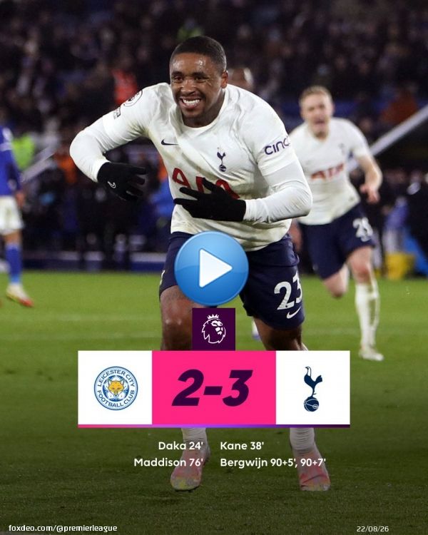 90+4&rsquo;: Leicester 2-1 Spurs 90+7&rsquo;: Leicester 2-3 Spurs  Who remembers @SpursOfficial&rsquo;s dramatic comeback in #LEITOT last season?