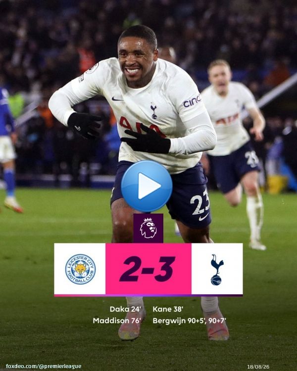 90+4&rsquo;: Leicester 2-1 Spurs 90+7&rsquo;: Leicester 2-3 Spurs  Who remembers @SpursOfficial&rsquo;s dramatic comeback in #LEITOT last season?