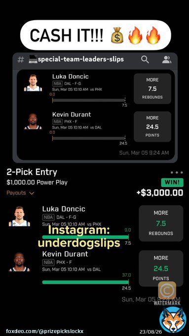 BIG WINSWant to join the PP Winners?   we provide special slips &bull;   #PrizePicks #GamblingTwitter #kyrie  #UnderdogFantasy #DFS  #draftkings&nbsp;#nfl&nbsp;#SportsBetting #fanduel&nbsp;#lakers #nba&nbsp;&nbsp;#bron #suns #nhl #esports #mlb #Celtics #LakeShow&nbsp;&nbsp;&nbsp;#sportsbook #NBAPicks #csgo #celtics