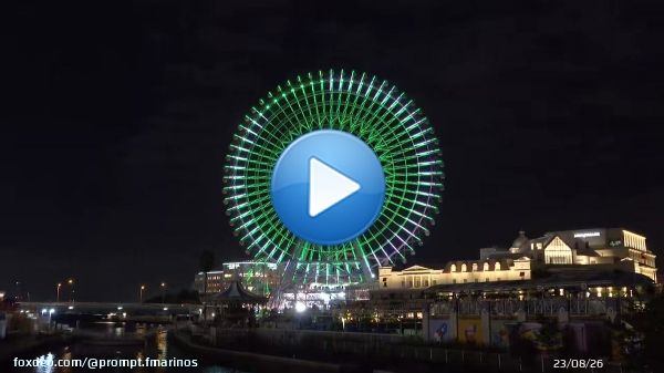 横浜を象徴する #コスモクロック21 と #マリンタワー が #マリノス優勝 を記念して期間限定でトリコロールに  点灯期間 本日は、24時まで！以降は、 11/6〜11/8 16:00〜22:00 11/6〜11/8 日没〜24:00  お見逃しなく〜！  ※動画は実はこっそりテストしてましたの図  #fmarinos