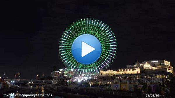 横浜を象徴する #コスモクロック21 と #マリンタワー が #マリノス優勝 を記念して期間限定でトリコロールに  点灯期間 本日は、24時まで！以降は、 11/6〜11/8 16:00〜22:00 11/6〜11/8 日没〜24:00  お見逃しなく〜！  ※動画は実はこっそりテストしてましたの図  #fmarinos