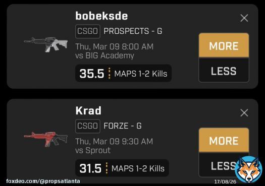 3 CSGO slips for tonight! Top 3 (rain, krad, djay)  #CSGO #PrizePicks #esport #GamblingTwitter #betting #prizepickscsgo
