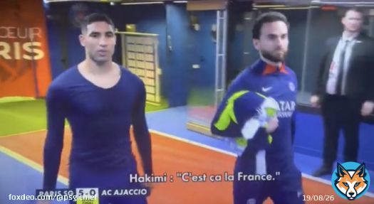 Achraf Hakimi after his red card vs Ajaccio :   'This is France.'
