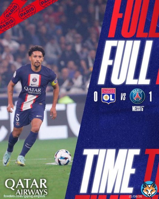 FULL-TIME: Lyon 0-1 @PSG_English    Leo Messi's goal the difference!   #OLPSG #AllezParis