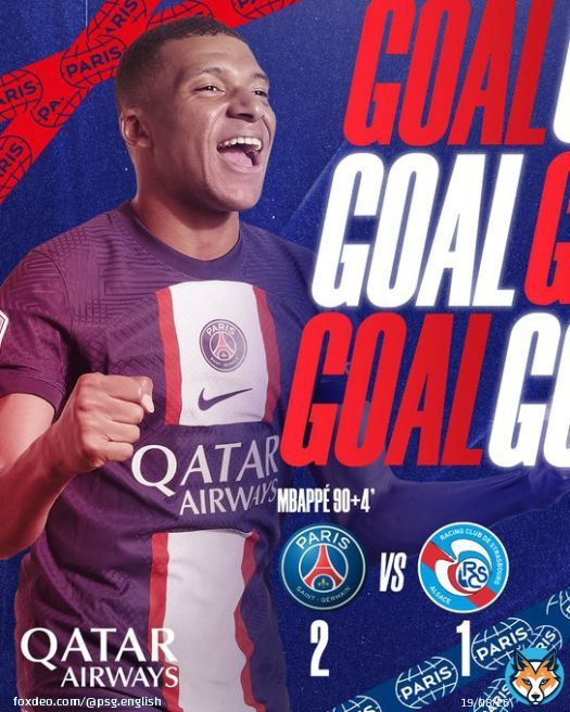 GOOOAL! @KMbappe SCORES FROM THE SPOT! 2-1!  #PSGRCSA | #MatchDeLaFondation